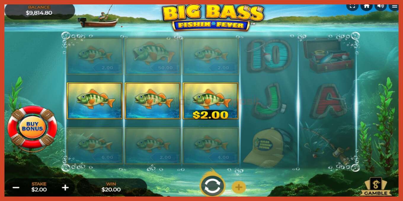 ஸ்லாட் ஸ்கிரீன்ஷாட்: Big Bass Fishin Fever வைப்பு இல்லை, எண் - 3