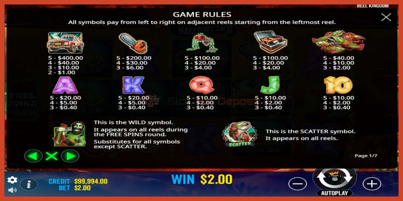 Slot screenshot: Big Bass Halloween II no deposit, number - 4