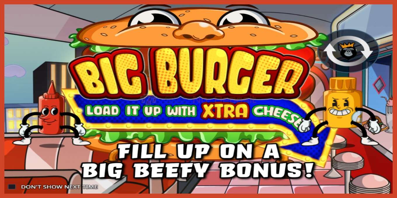 Captura de pantalla de la ranura: Big Burger Load it up with Xtra Cheese sin deposito, número - 1