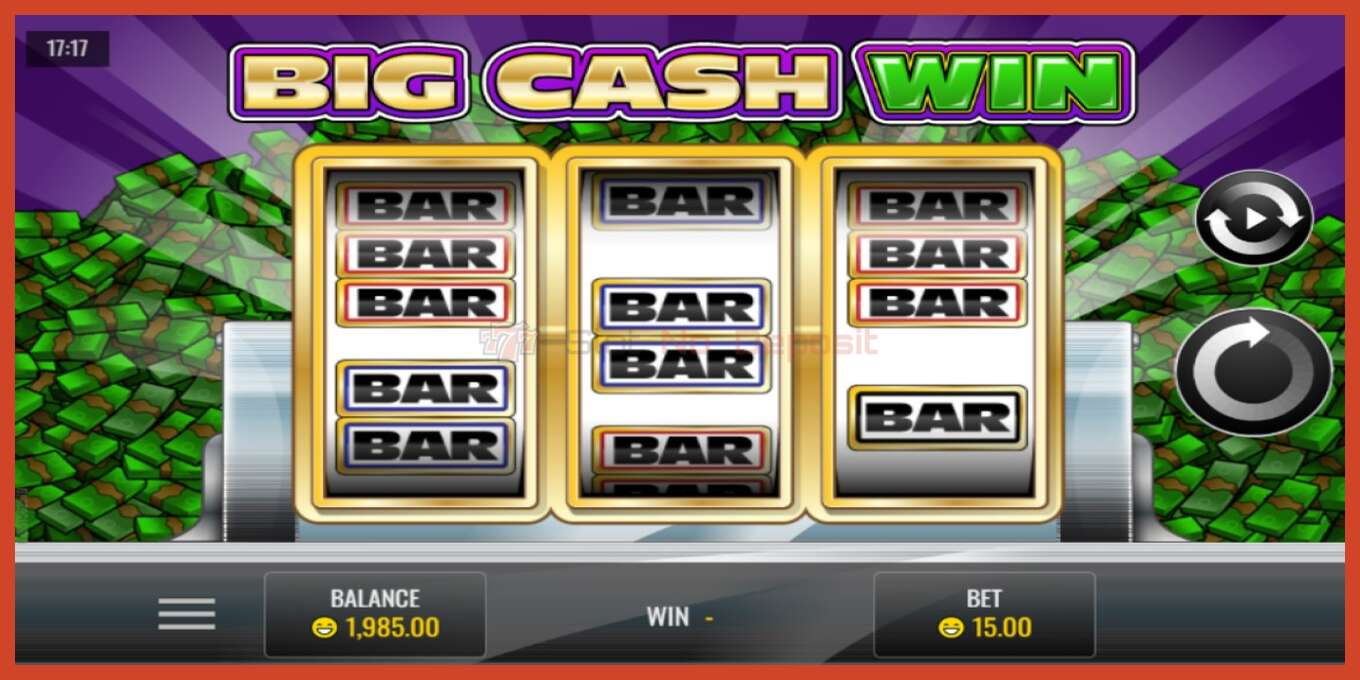 Slot screenshot: Big Cash Win no deposit, number - 1