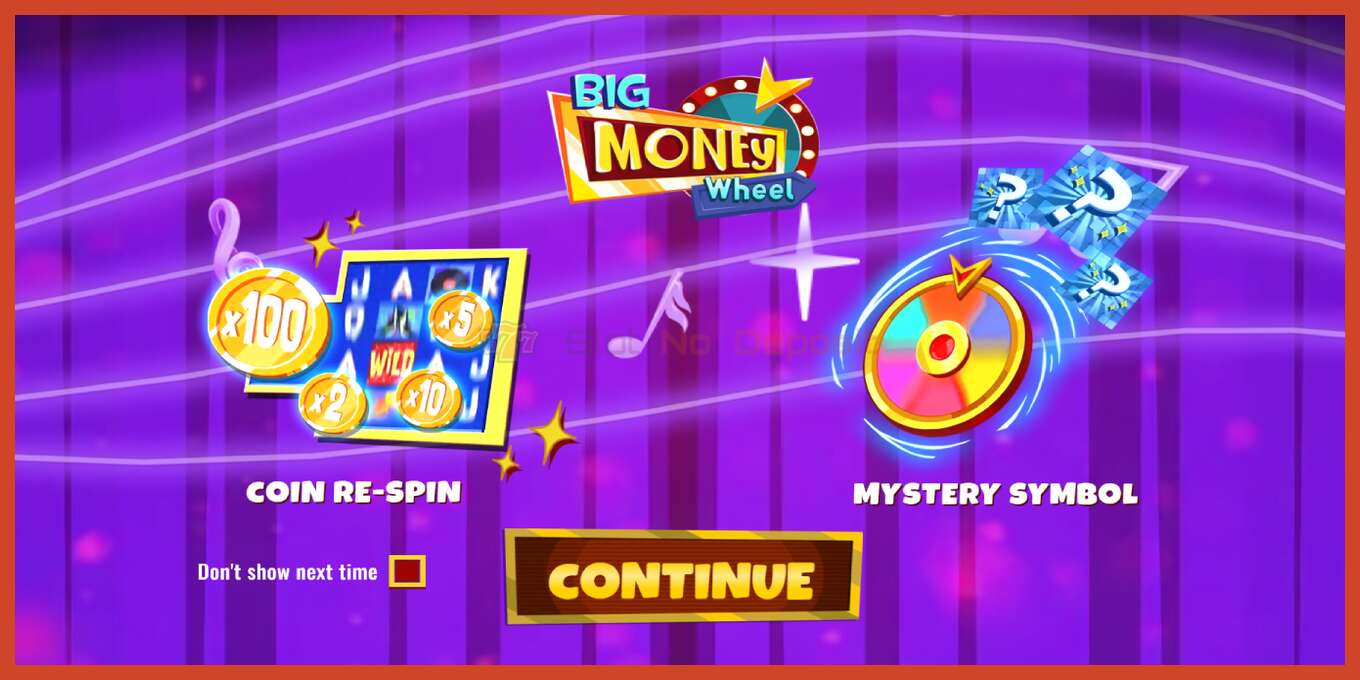 Slot screenshot: Big Money Wheel no deposit, number - 1