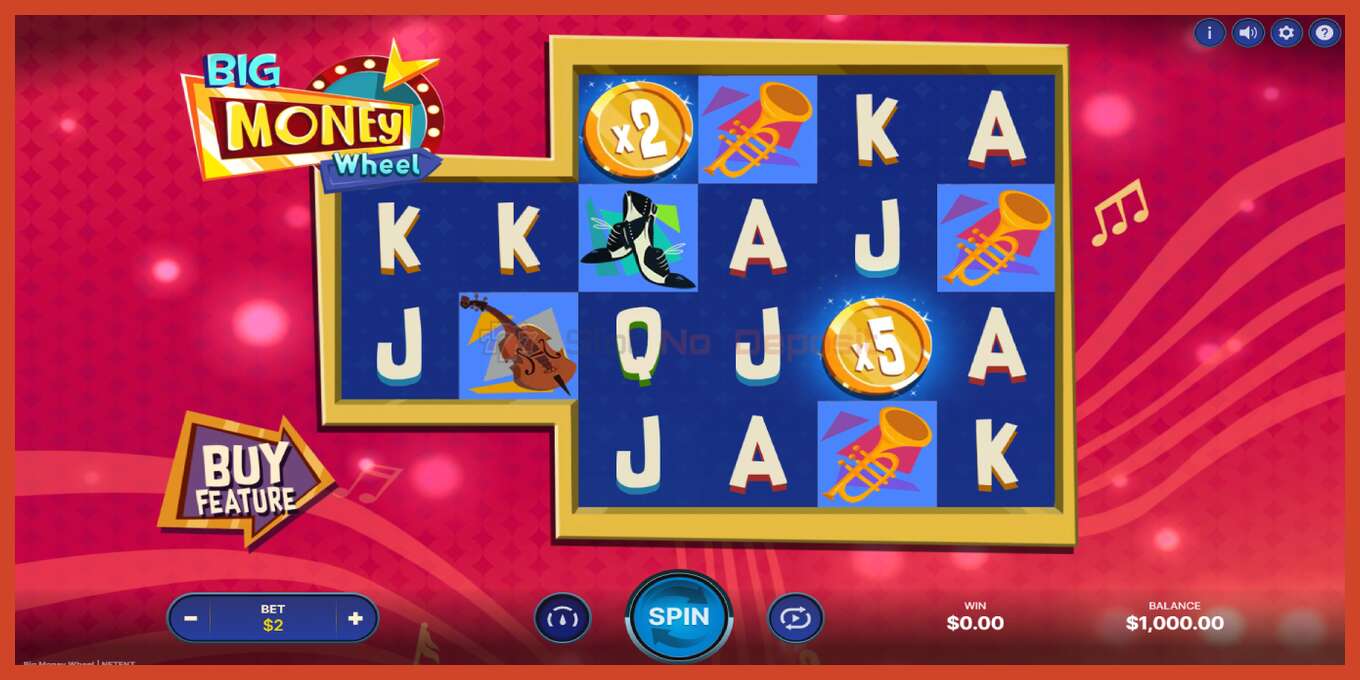 Slot screenshot: Big Money Wheel no deposit, number - 2