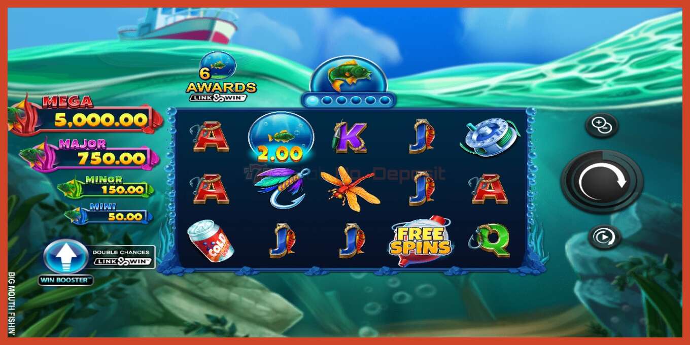 Slot screenshot: Big Mouth Fishin no deposit, number - 2