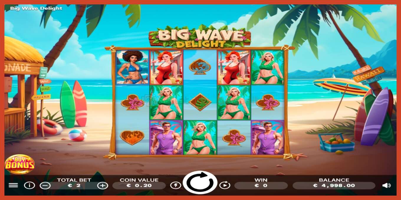 Снимак екрана слота: Big Wave Delight без депозита, број - 2