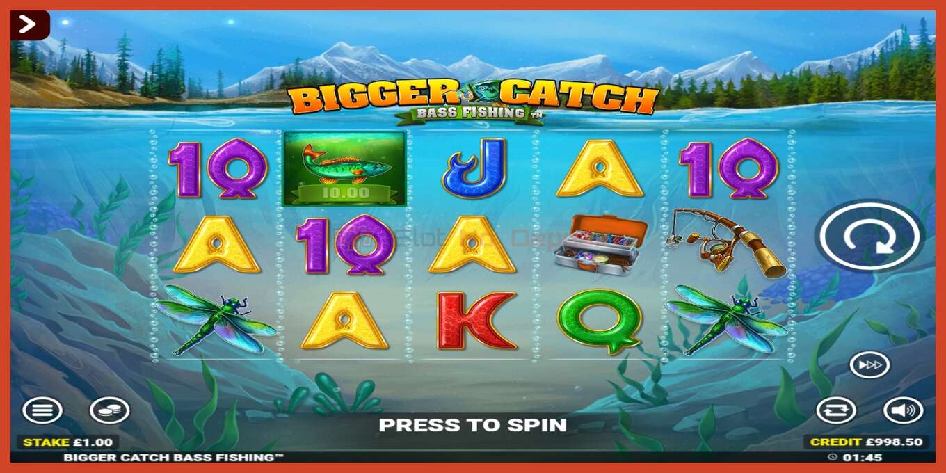 Slot skrinshoti: Bigger Catch Bass Fishing Rapid Fire Jackpots depozit yoq, raqam - 2