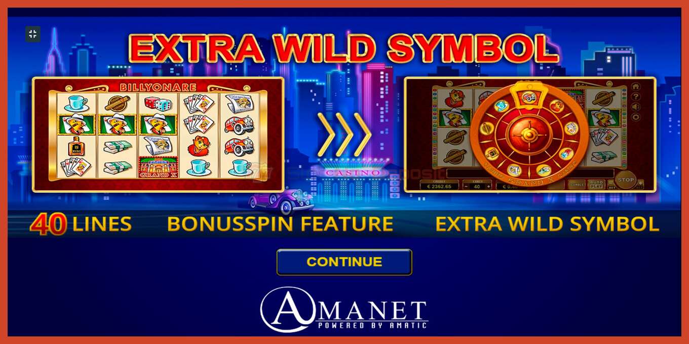 Slot screenshot: Billyonaire hakuna amana, nambari - 2