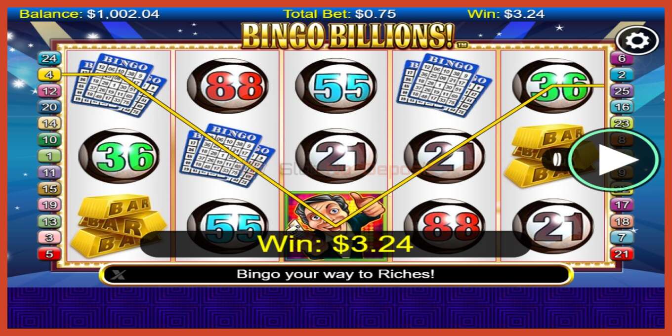 Slot screenshot: Bingo Billions no deposit, number - 3