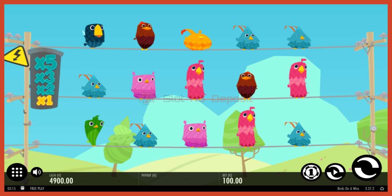 Slot screenshot: Birds On A Wire no deposit, number - 1