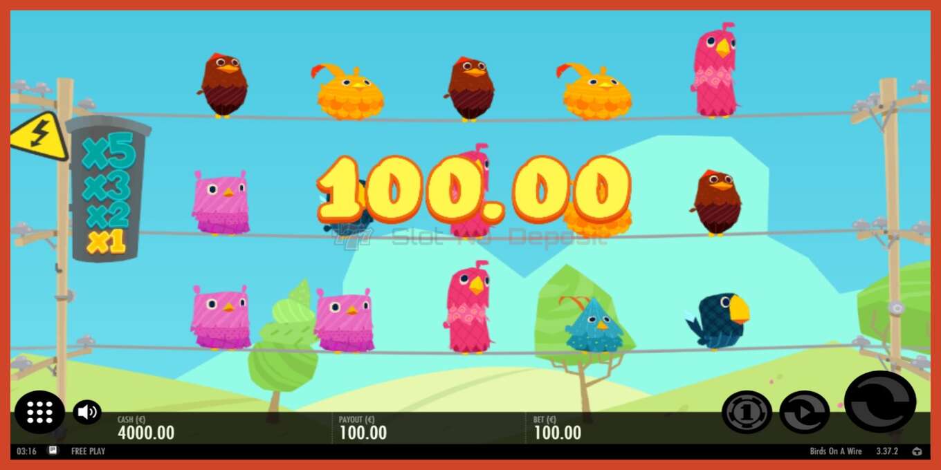 Slot screenshot: Birds On A Wire no deposit, number - 2