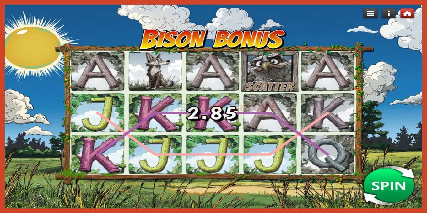 Slot screenshot: Bison Bonus no deposit, number - 2