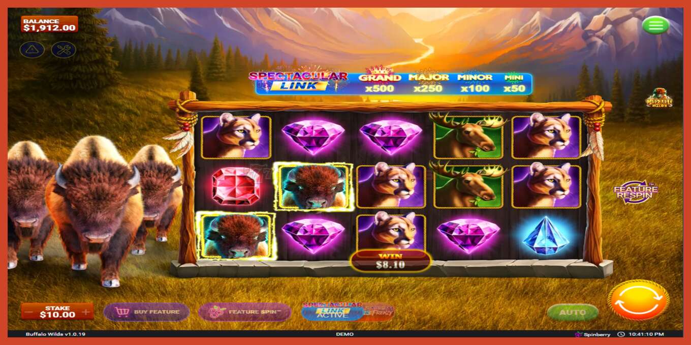 Slot screenshot: Buffalo Wilds no deposit, number - 3