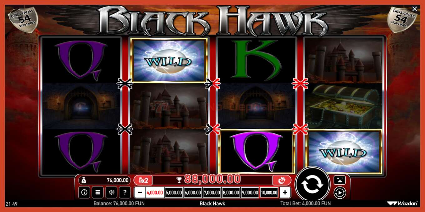 Slot screenshot: Black Hawk no deposit, number - 3