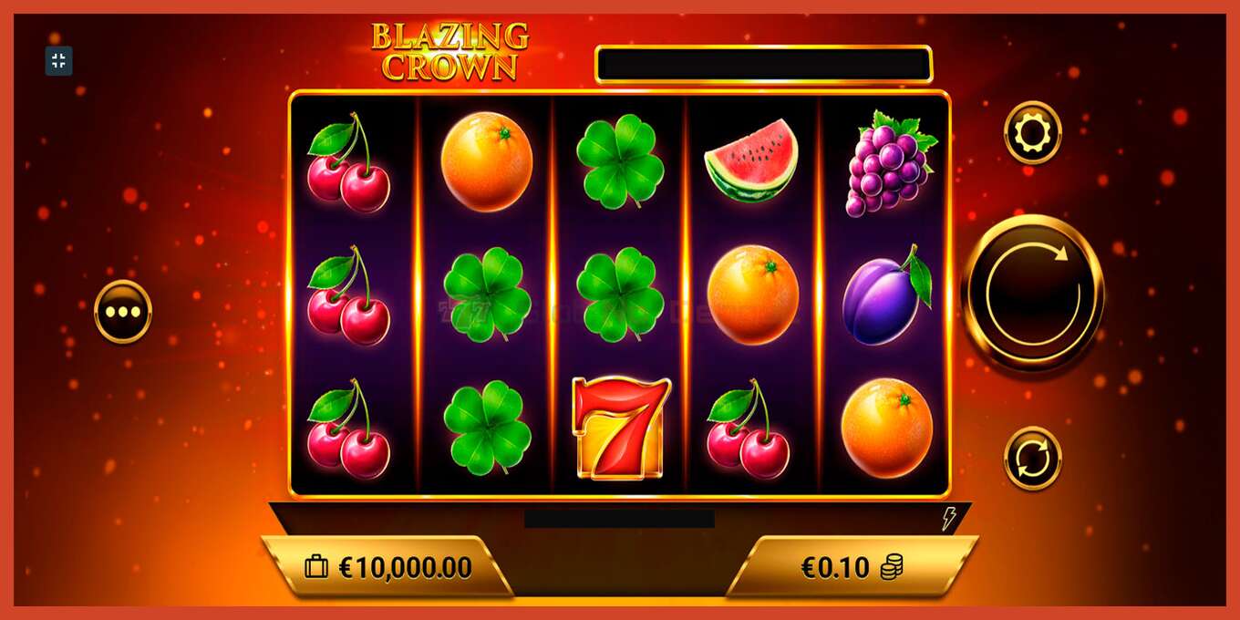 Slot screenshot: Blazing Crown hakuna amana, nambari - 1