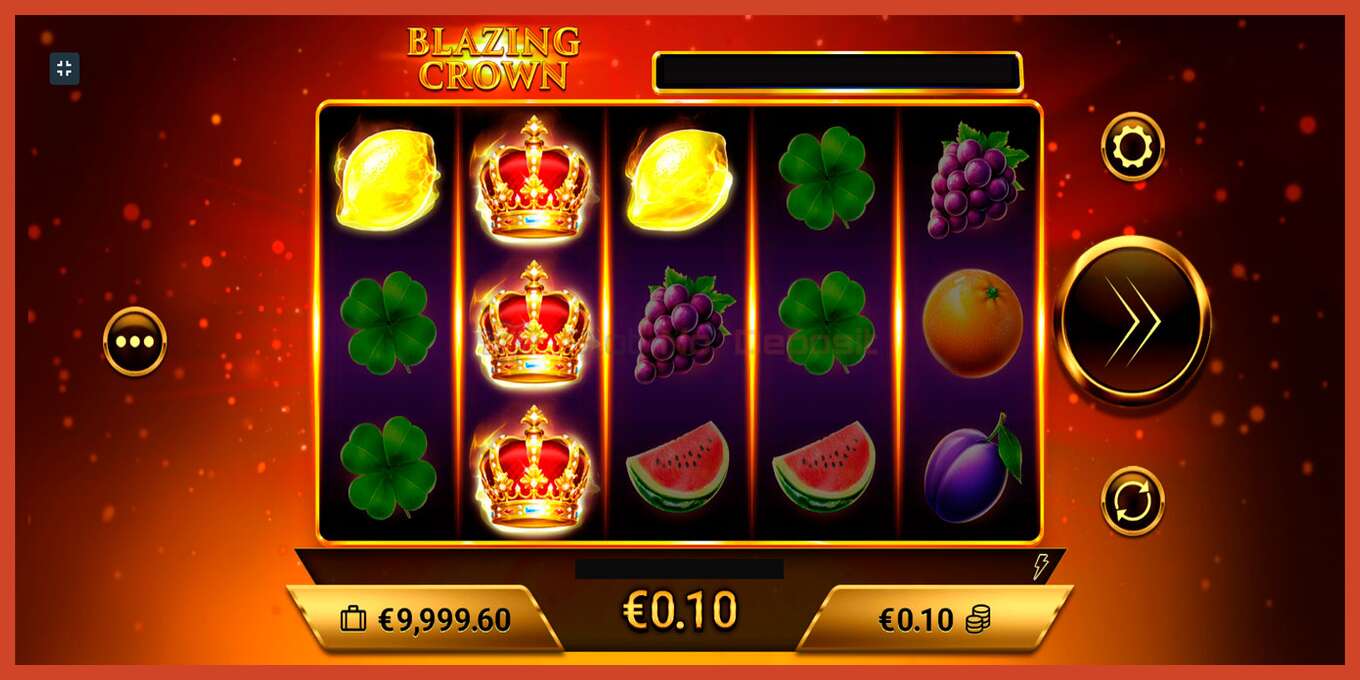 Slot screenshot: Blazing Crown hakuna amana, nambari - 2