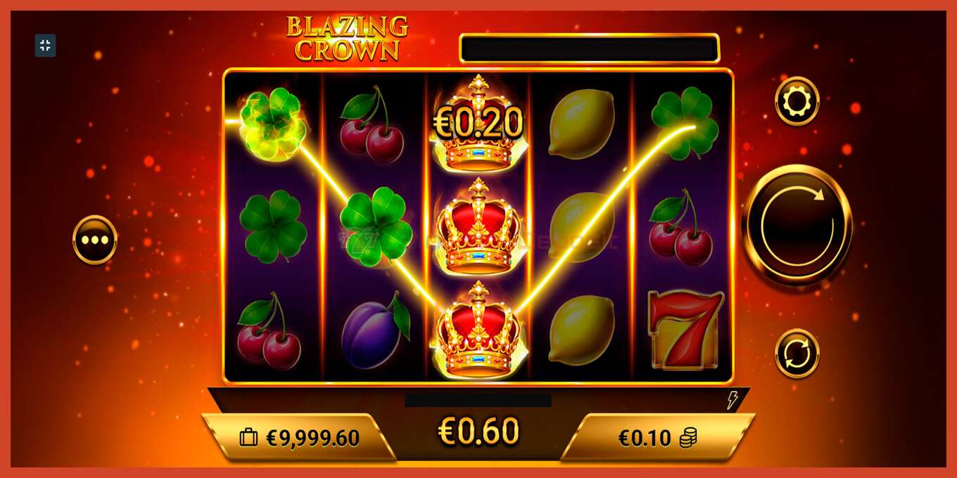 Slot screenshot: Blazing Crown hakuna amana, nambari - 3