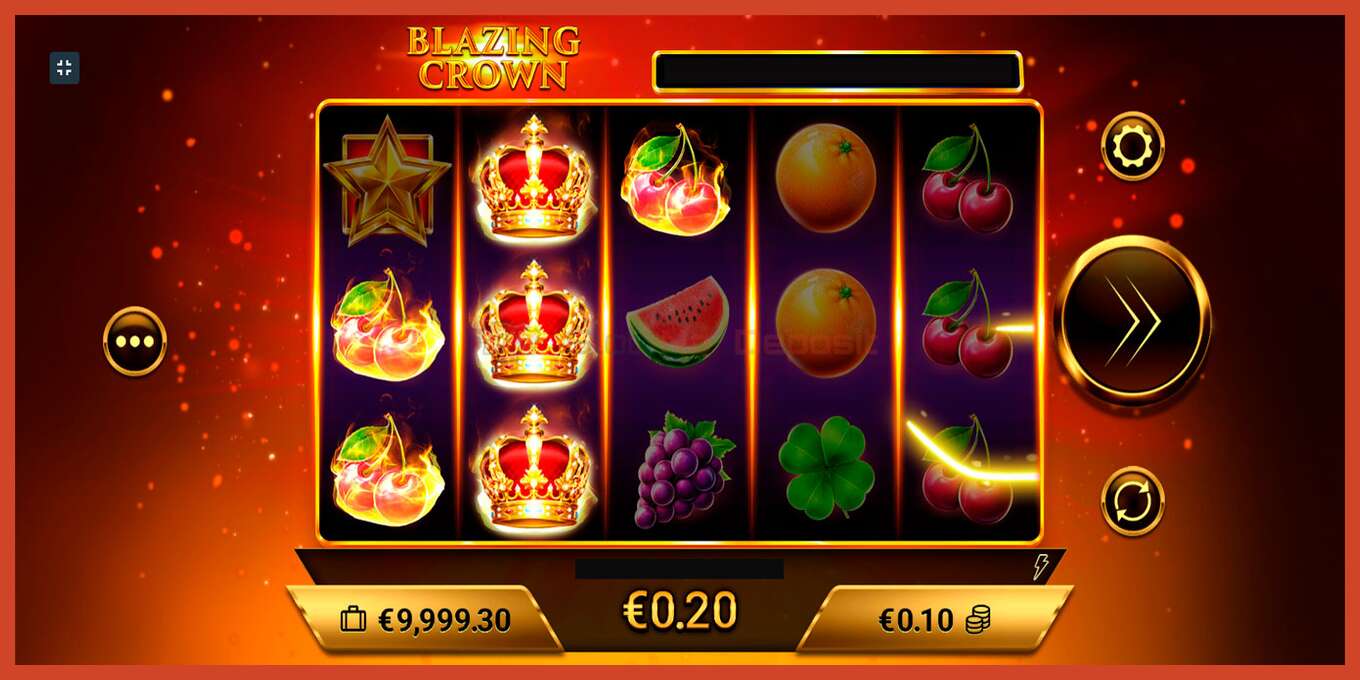 Slot screenshot: Blazing Crown hakuna amana, nambari - 4