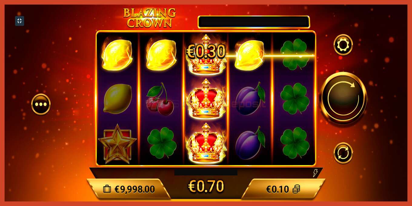 Slot screenshot: Blazing Crown hakuna amana, nambari - 5