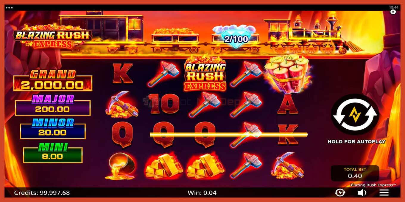 Slot screenshot: Blazing Rush Express no deposit, number - 4