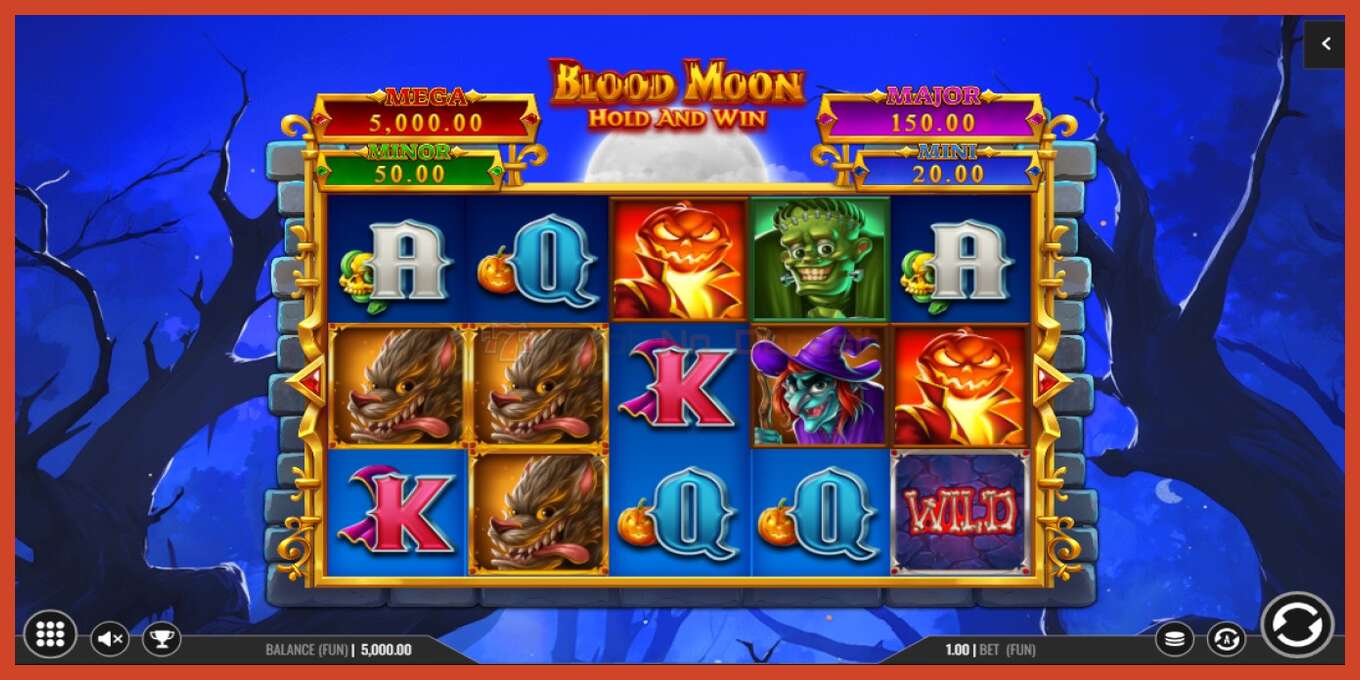 Slot screenshot: Blood Moon Hold and Win no deposit, number - 1