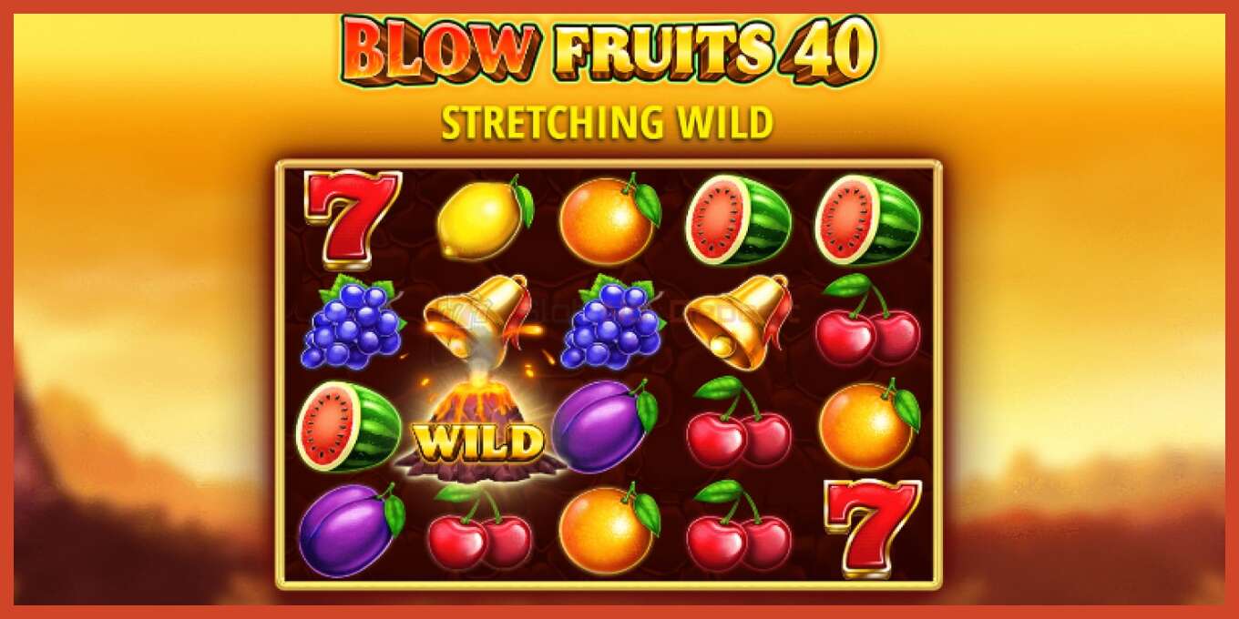 Slot skærmbillede: Blow Fruits 40 intet depositum, antal - 5