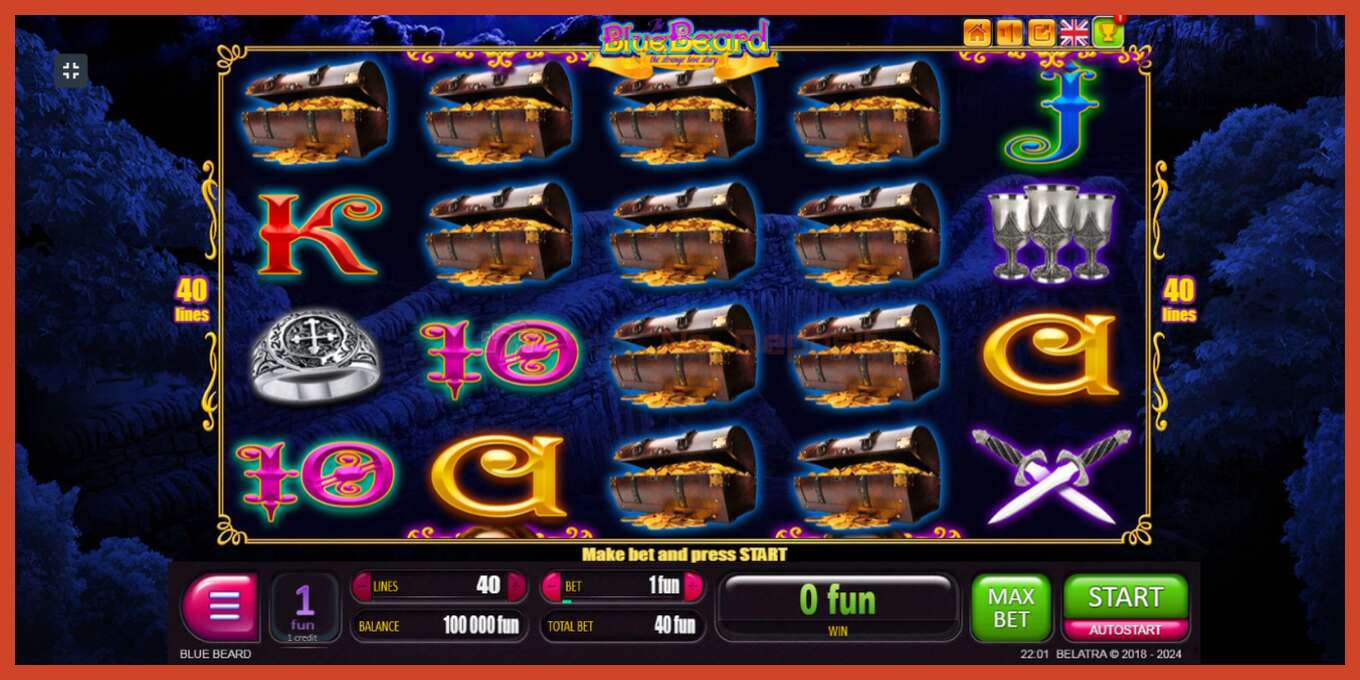 Slot screenshot: Blue Beard no deposit, number - 2