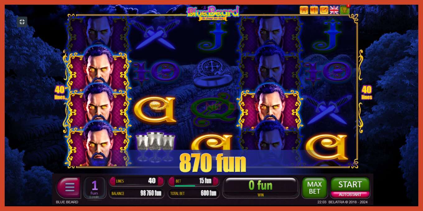 Slot screenshot: Blue Beard no deposit, number - 3