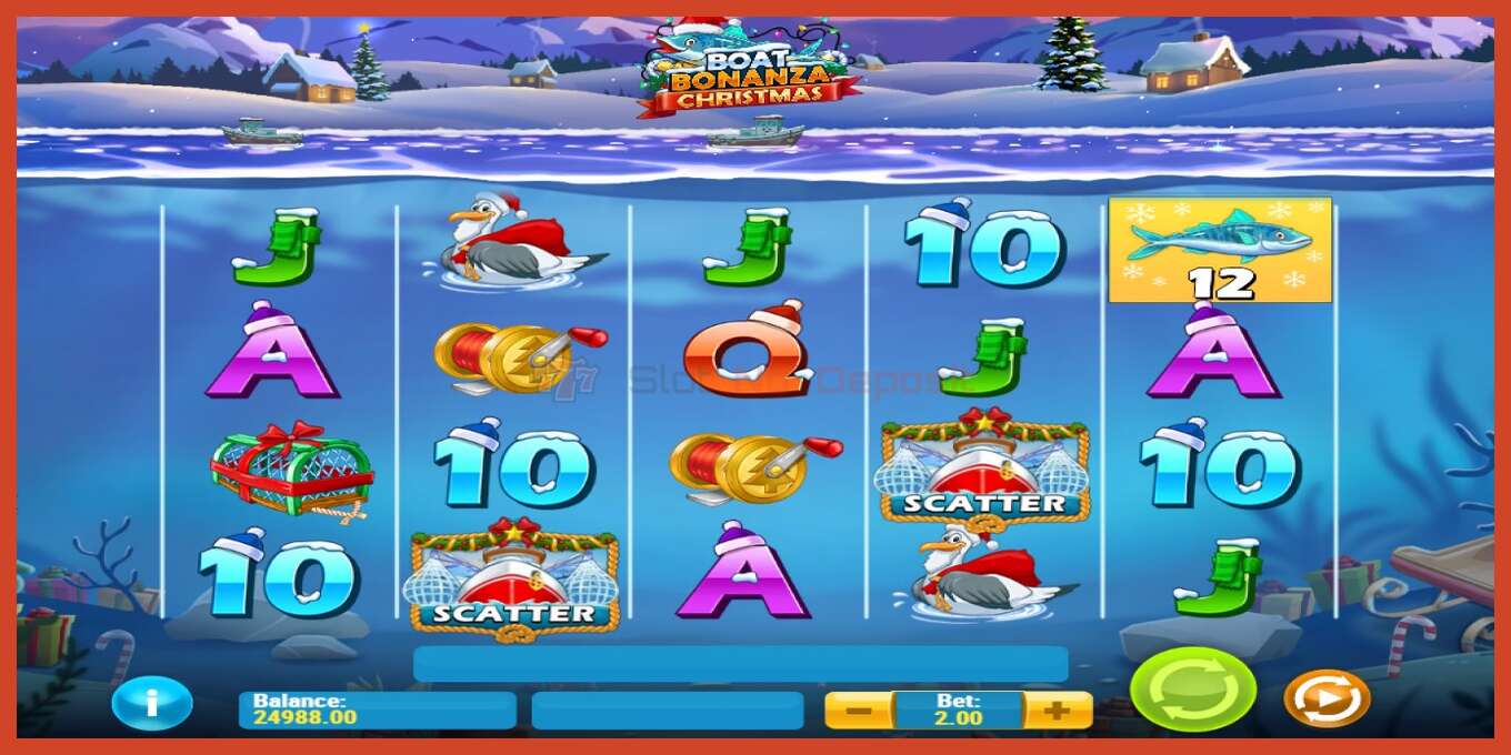 Slot screenshot: Boat Bonanza Christmas no deposit, number - 3