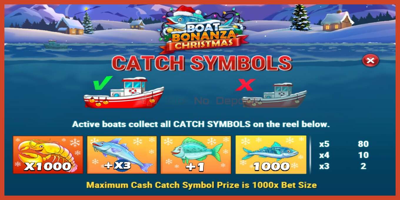 Slot screenshot: Boat Bonanza Christmas no deposit, number - 4