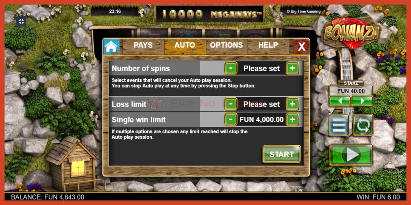 Slot screenshot: Bonanza no deposit, number - 5