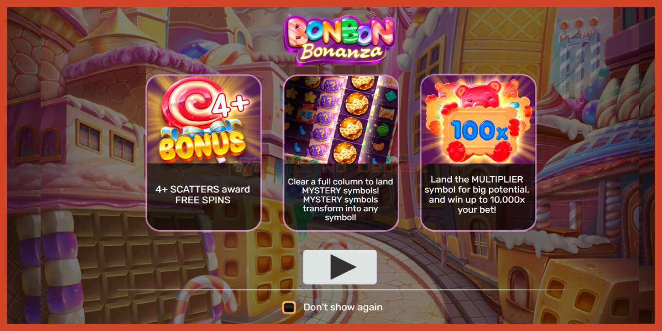 Captura de pantalla de la ranura: Bonbon Bonanza sin deposito, número - 1