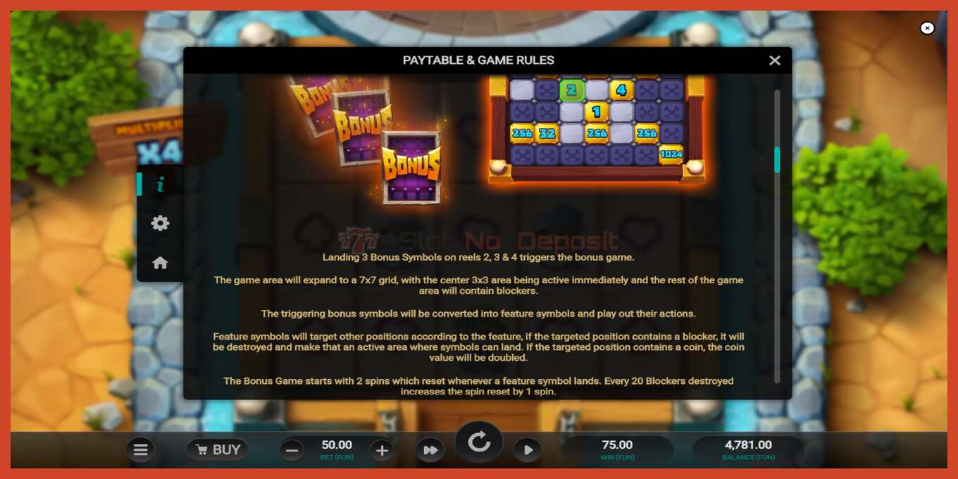 Slot screenshot: Bone Raiders no deposit, number - 6