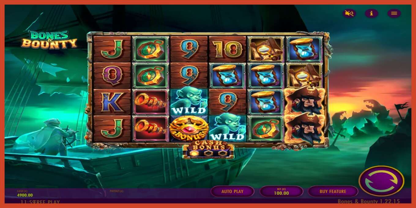 Slot screenshot: Bones & Bounty no deposit, number - 2