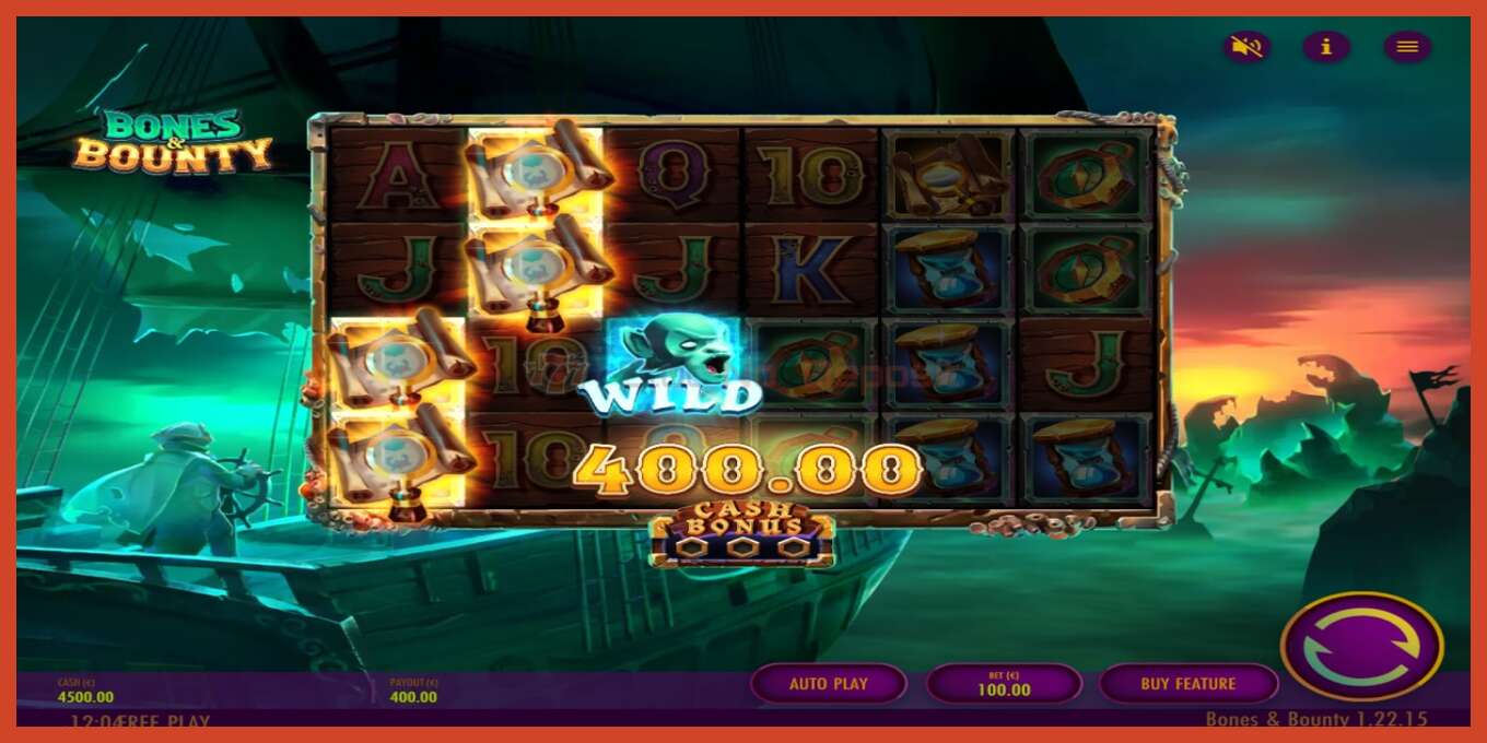 Slot screenshot: Bones & Bounty no deposit, number - 3