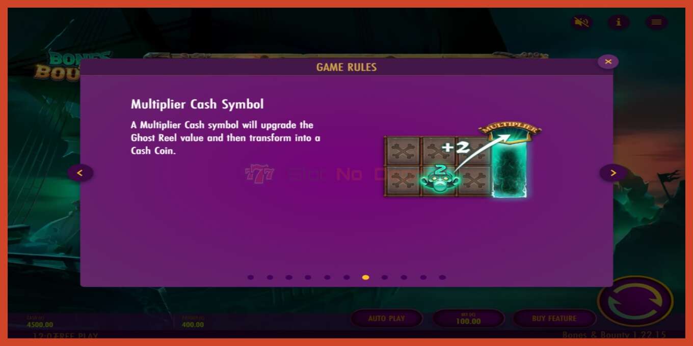 Slot screenshot: Bones & Bounty no deposit, number - 6