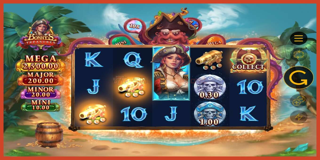 Slot screenshot: Bonnys Treasures no deposit, number - 2