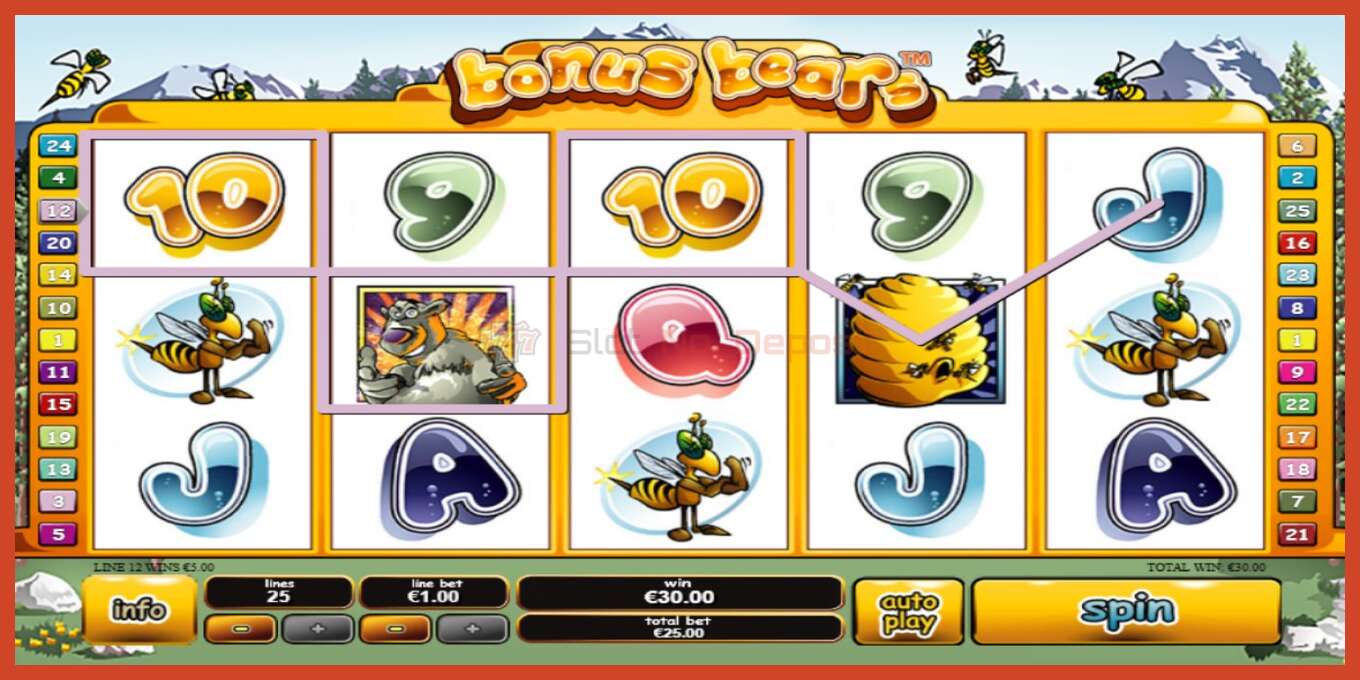 Slot screenshot: Bonus Bears no deposit, number - 3