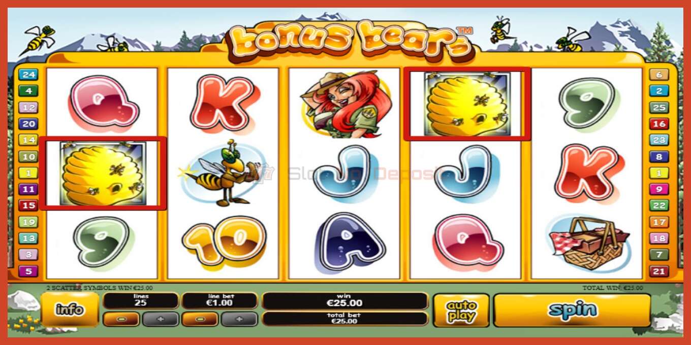 Slot screenshot: Bonus Bears no deposit, number - 4