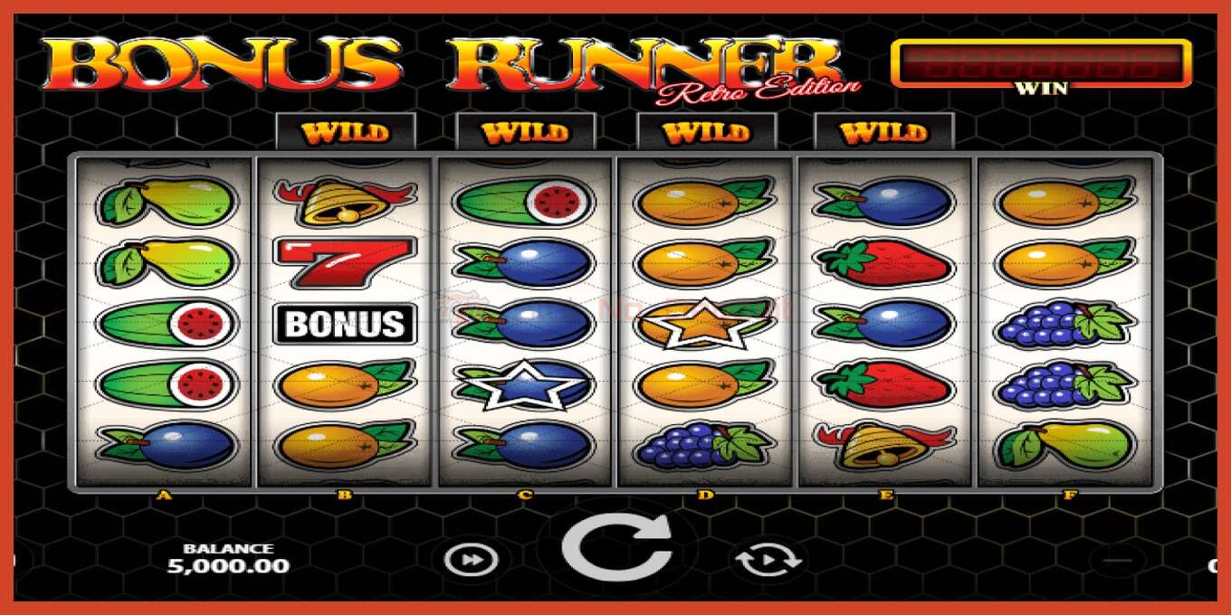 Slot screenshot: Bonus Runner Retro Edition no deposit, number - 1