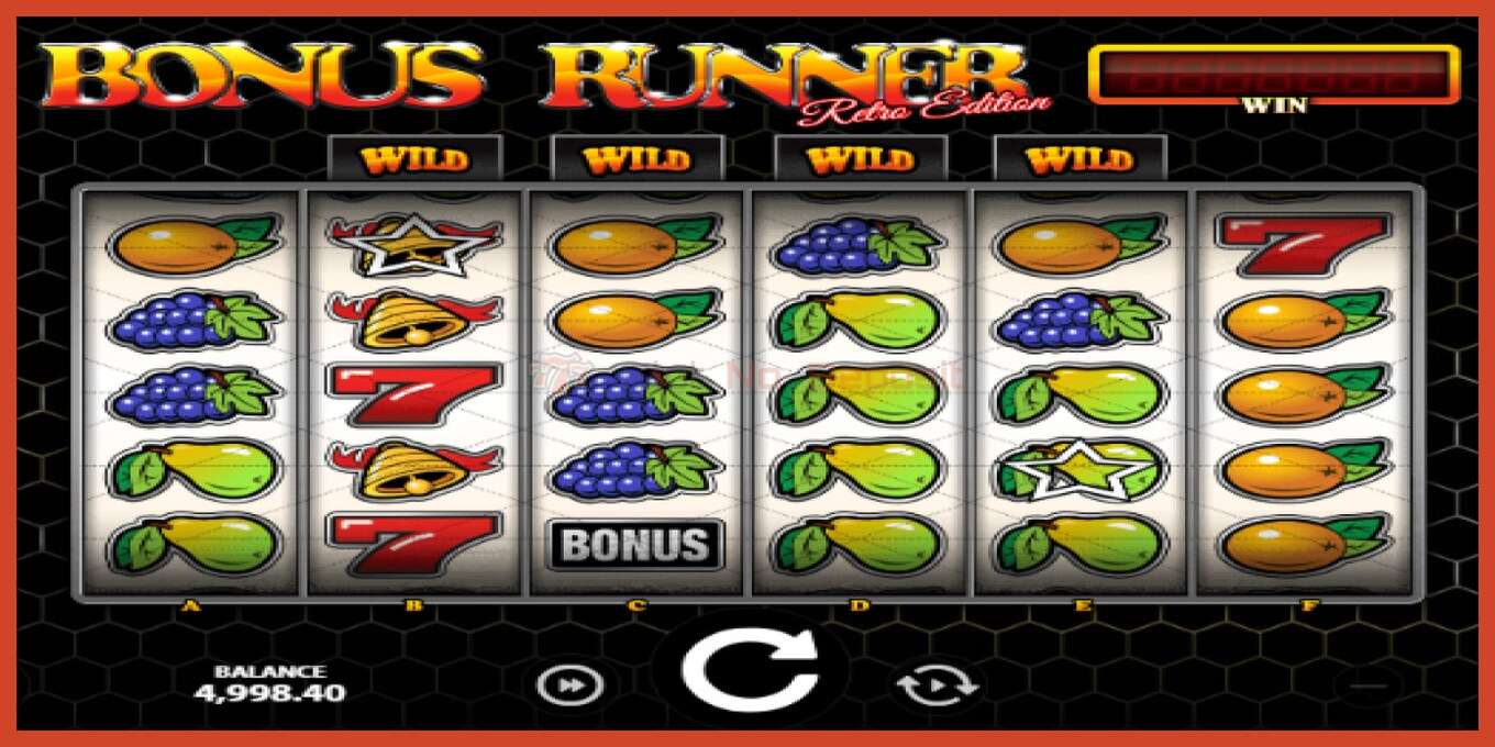 Slot screenshot: Bonus Runner Retro Edition no deposit, number - 2