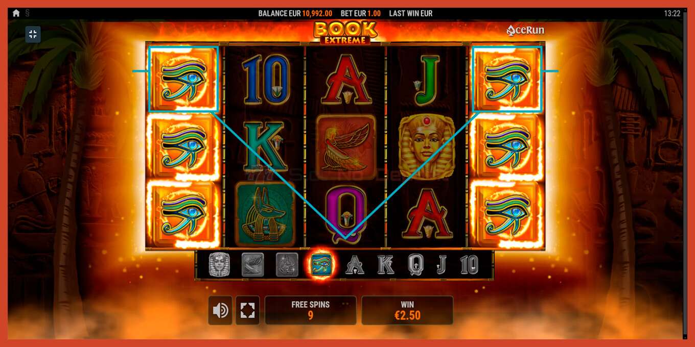 Slot screenshot: Book Extreme no deposit, number - 4