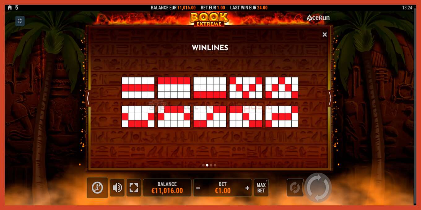 Slot screenshot: Book Extreme no deposit, number - 7