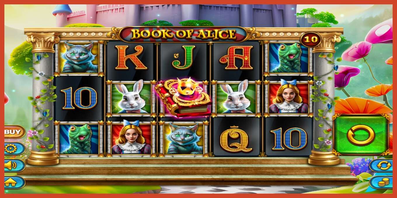 Slot screenshot: Book of Alice no deposit, number - 1