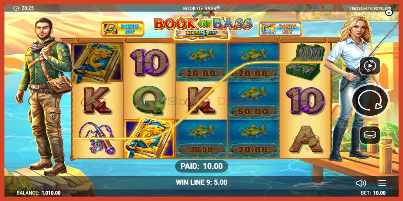 Slot screenshot: Book of Bass no deposit, number - 4