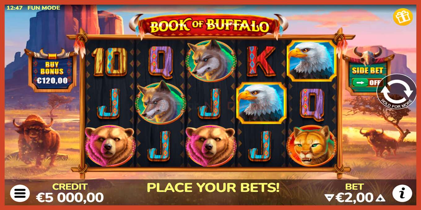 Captură de ecran pentru slot: Book of Buffalo fara depozit, număr - 1