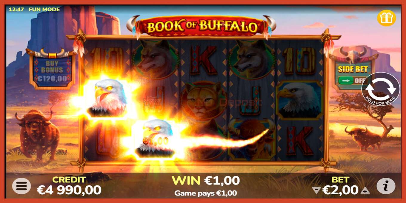 Captură de ecran pentru slot: Book of Buffalo fara depozit, număr - 2