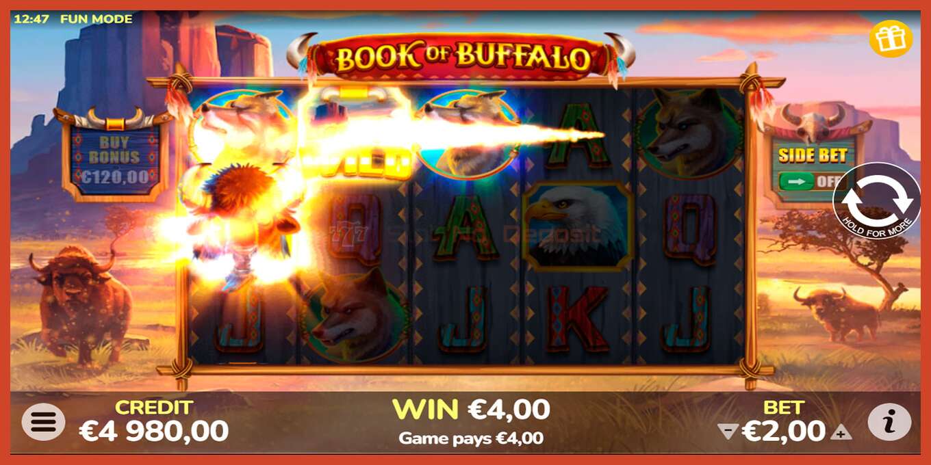 Captură de ecran pentru slot: Book of Buffalo fara depozit, număr - 4