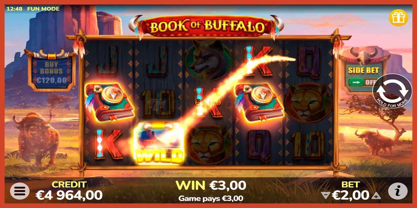 Captură de ecran pentru slot: Book of Buffalo fara depozit, număr - 5