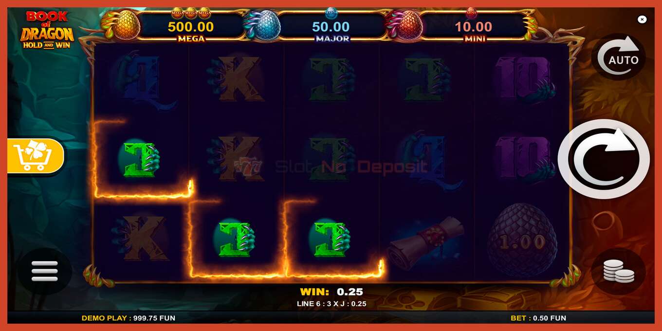 Slot screenshot: Book of Dragon Hold and Win no deposit, number - 2