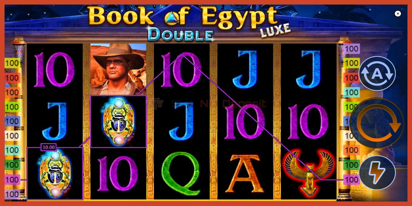 Скріншот слоту: Book of Egypt Double Luxe без депозиту, номер - 3