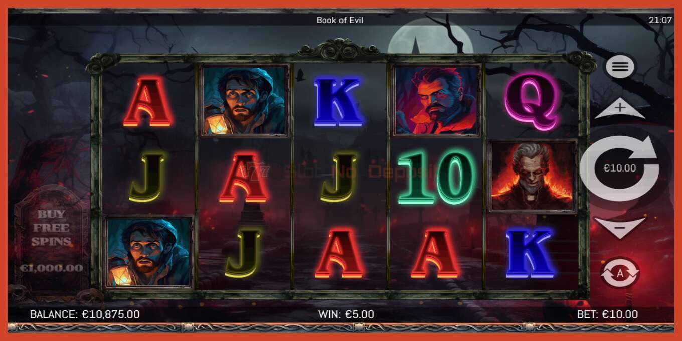 Slot screenshot: Book of Evil no deposit, number - 4